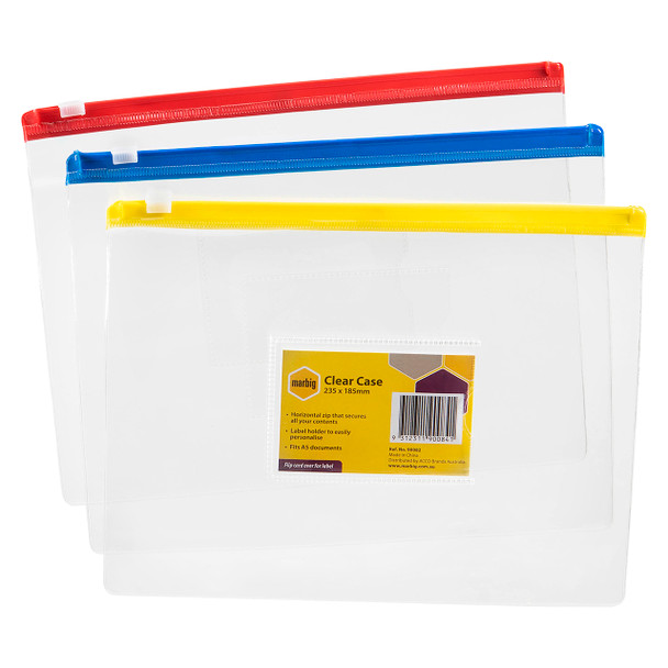 Marbig Clear Case A5 235 x 185mm Assorted Box of 24