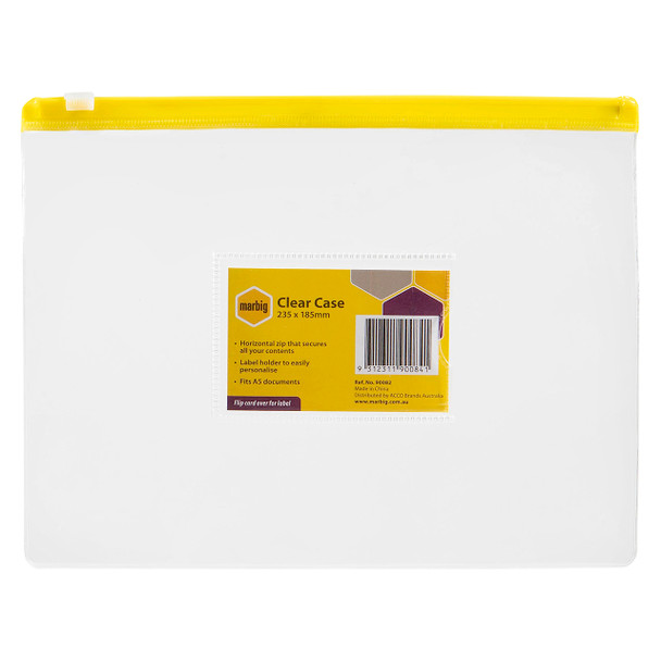 Marbig Clear Case Assorted A5 235 x 185mm Box of 24