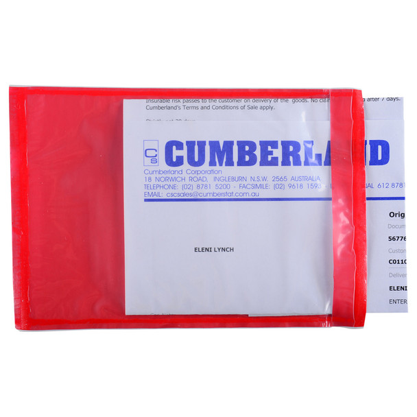 Cumberland Packaging Envelope Plain Red Backing 165 x 115mm OL300P - Box 1000 | Mega Office Supplies