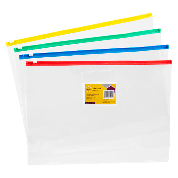 Marbig Clear Case B4 395 x 290mm Assorted Box of 12