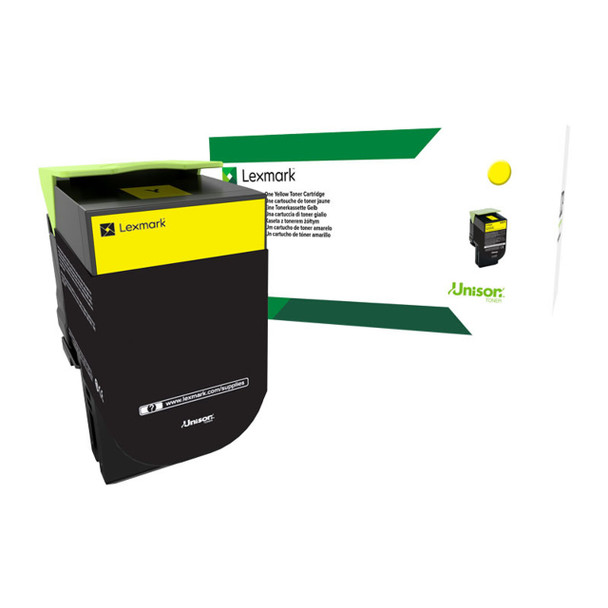 Lexmark 70C80Y0 Yellow Toner Cartridge 1000 Pages