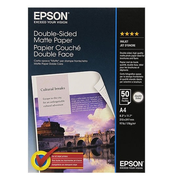 Epson C13S041569 Double Sided Matte Inkjet Paper A4 178Gsm Pack 50 Sheets | Its A Mega Thing