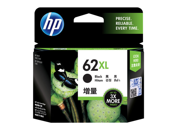 HP 62XL High Yield Ink Cartridge Black 600 Pages