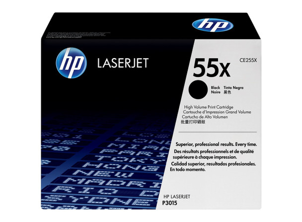 HP 55X High Yield LaserJet Toner Cartridge Black 12500 to 13500 Pages