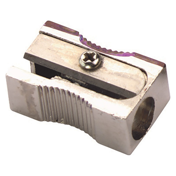 Marbig 1 Hole Pencil Sharpener Metal Silver Box of 48