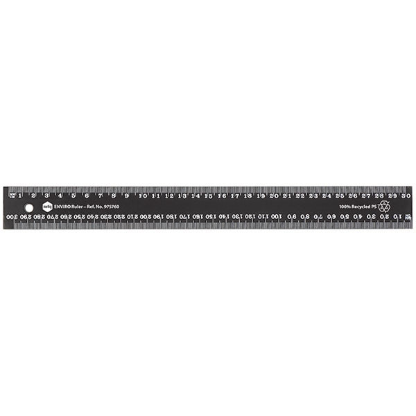 Marbig Enviro Ruler 30cm Black