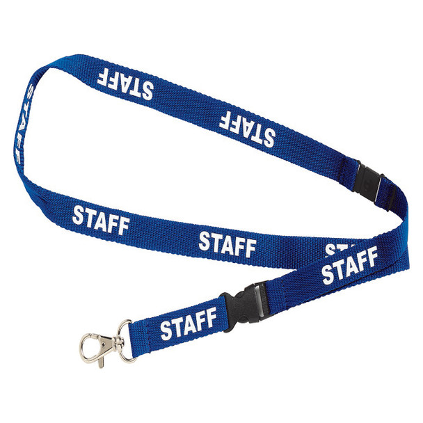 Rexel Blue Pre-Printed Staff Lanyard Pack of 5