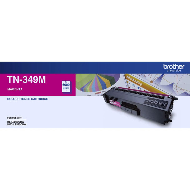 Brother High Yield Toner Cartridge TN349M 6000 Pages Magenta
