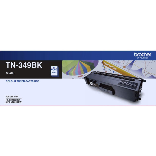 Brother High Yield Toner Cartridge TN349BK 6000 Pages Black