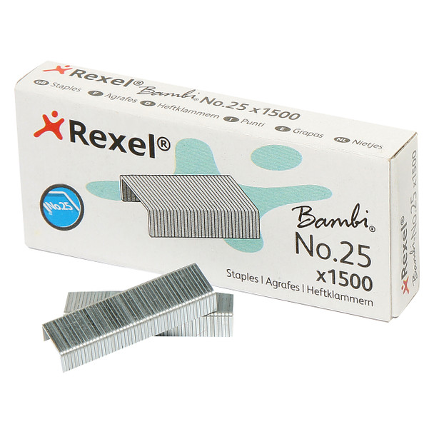 Rexel Bambi No. 25mm Staples Box of 1500