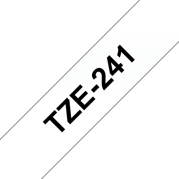 Brother TZe Tape 18mm Black on White TZE241