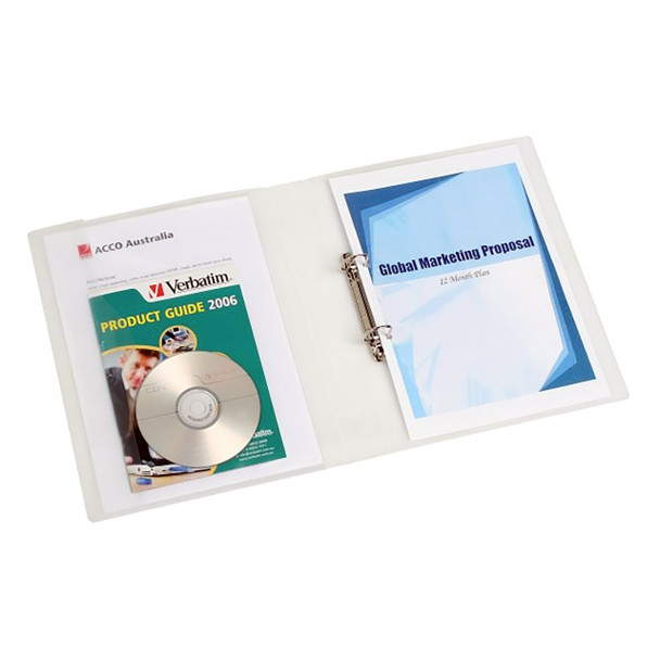 Marbig A4 Clearview Insert Binder with Pocket 25mm 2D Clear