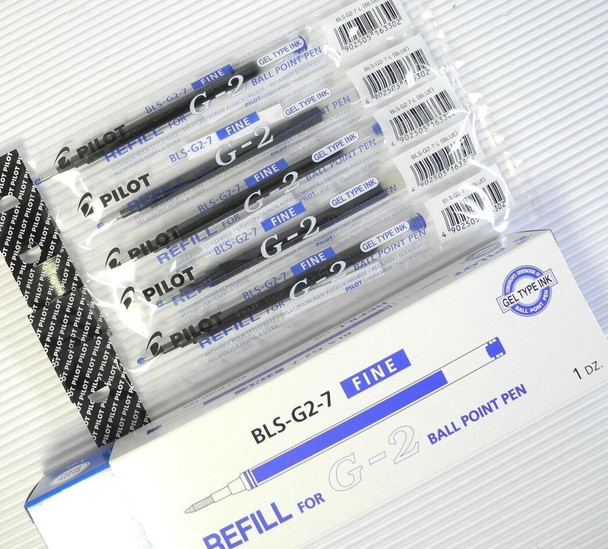 Pilot BLS-G2-7-L Refill for Gel Rollerball Fine 0.7mm Blue Box of 12