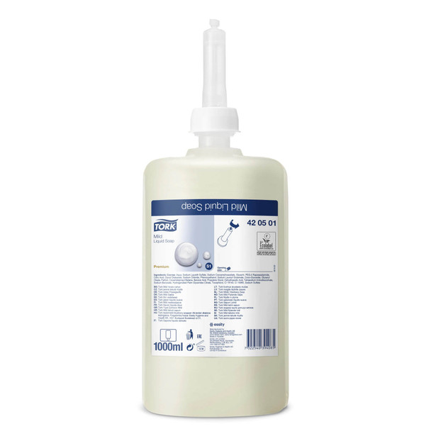 Tork 420501 Mild Liquid Soap S1 Light Yellow 1000ml - Carton of 6 | It's A Mega Thing Tork 420501 Mild Liquid Soap S1 Light Yellow 1000ml - Carton of 6 | It's A Mega Thing