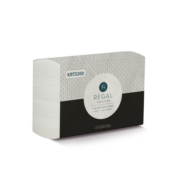 Regal Slimline TAD Hand Towel 1 Ply 200 Sheet 16 Pack