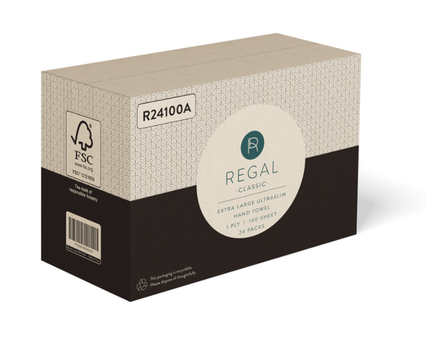 Regal Classic Extra Large Ultraslim Hand Towel Carton R24100A Regal Classic Extra Large Ultraslim Hand Towel Carton R24100A