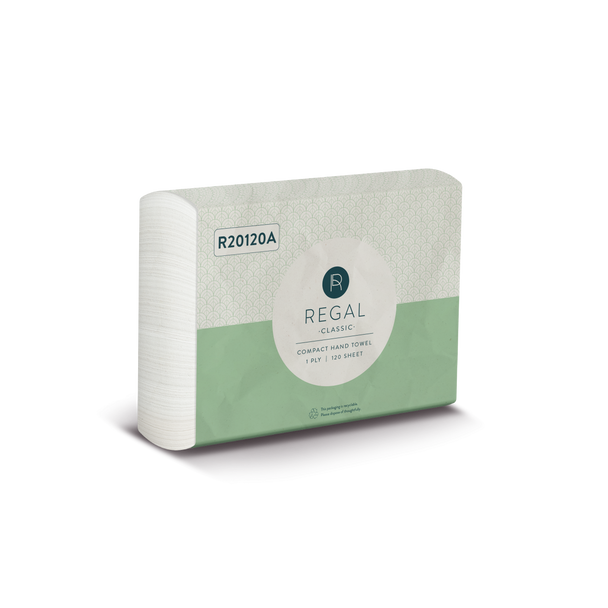 Regal R20120A Compact Towel 19 x 25cm 20 Packs of 120 Sheets (JSR20120A) Regal R20120A Compact Towel 19 x 25cm 20 Packs of 120 Sheets (JSR20120A)