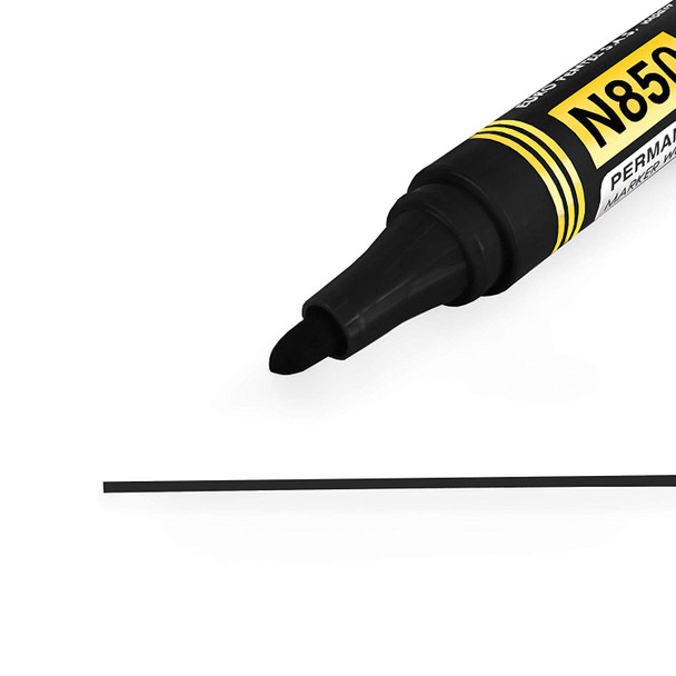 Pentel N850 Bullet Point Permanent Marker Black Box of 12
