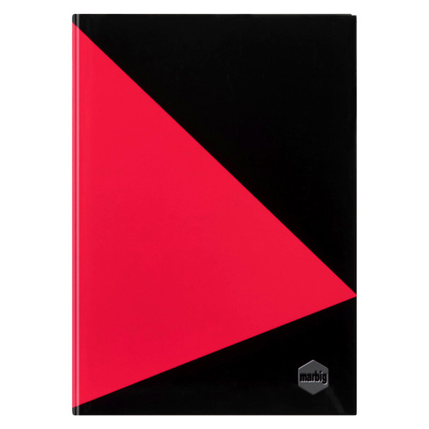 Marbig Notebook A5 200 Page Red Black