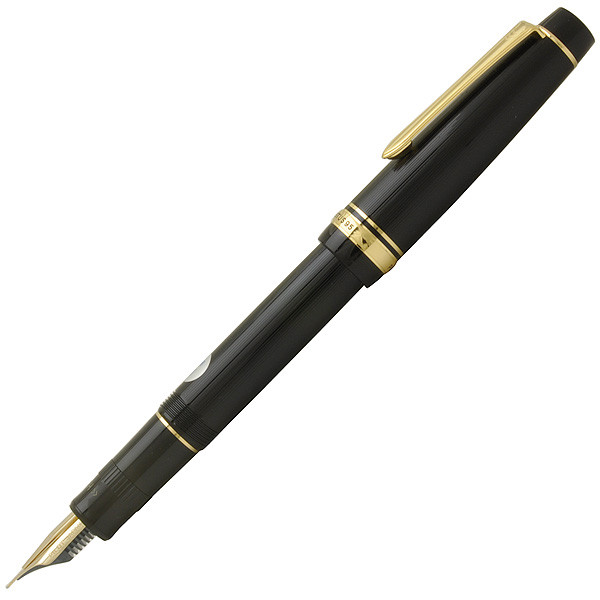 Pilot Justus 95 Fountain Pen Black Stripe Barrel 14K Gold Fine Nib