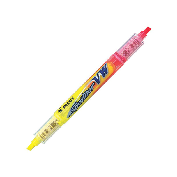 Pilot SW-SLVW-YP Spotliter VW Dual Highlighter 3.3mm Chisel Yellow/Pink Box of 12
