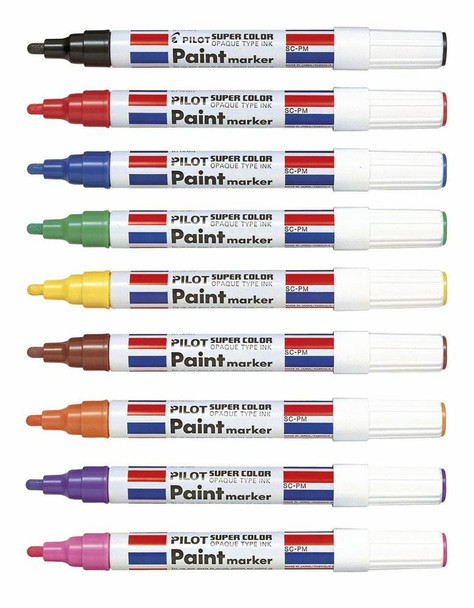 Pilot Black Super Colour Permanent Paint Marker Bullet Medium Box of 12