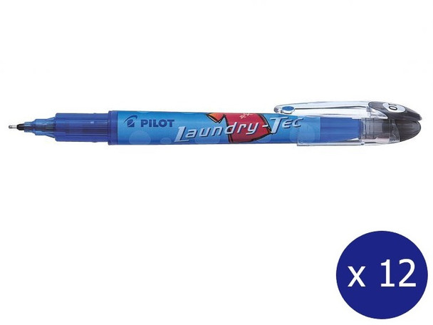 Pilot Laundry-Tec Fabric Permanent Marker 1.0mm Black Box of 12