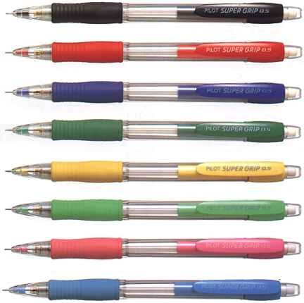 Pilot 0.5mm Lead Blue Barrel Super Grip Mechanical Pencil Box of 12