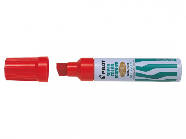Pilot Jumbo Super Colour Permanent Marker Chisel Tip Red Box of 12