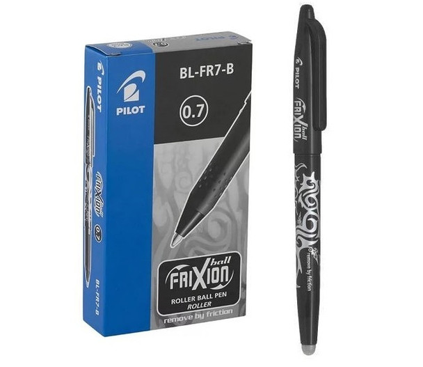 Pilot FriXion Ball Erasable Rollerball Gel Pen Fine Black Box of 12