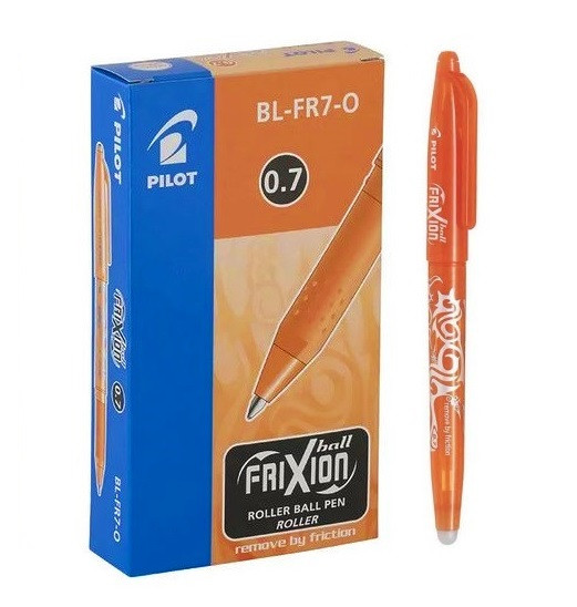 Pilot FriXion Ball Erasable Rollerball Gel Pen Fine Orange Box of 12