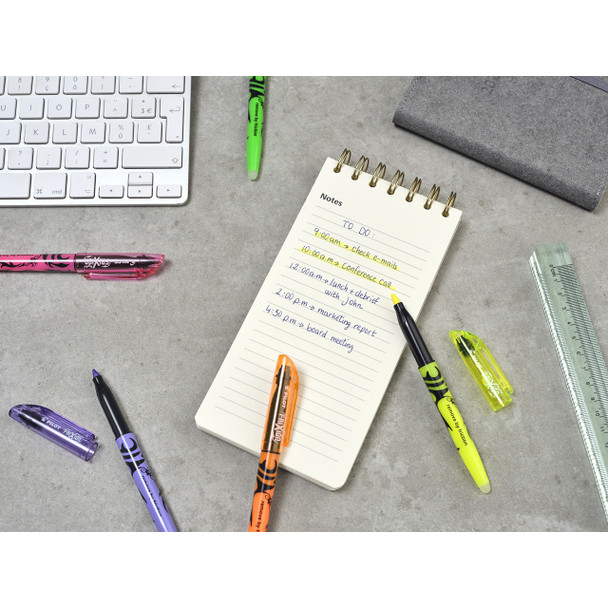 Pilot Assorted FriXion Light Highlighter Erasable Chisel Tip Wallet of 3