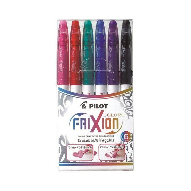 Pilot FriXion Colours Erasable Marker 2.5mm Assorted Wallet of 6
