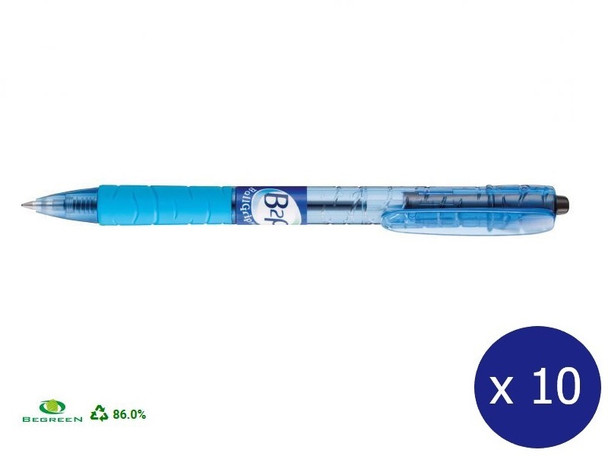 Pilot BP-B2P-GP-F-B-BG Begreen B2P Grip Retractable Ballpoint Fine 0.7mm Black Box 10 | It's A Mega Thing