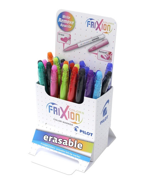 Pilot FriXion Colours Erasable Marker 2.5mm Assorted Rocket Display 24