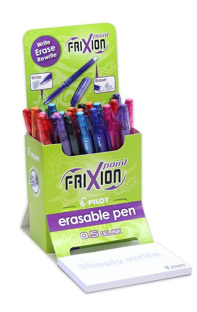 Pilot bl-frp5 622746 Frixion Point 0.5mm Erasable Gel Ink Pen Assorted Display Box of 24 | It's A Mega Thing