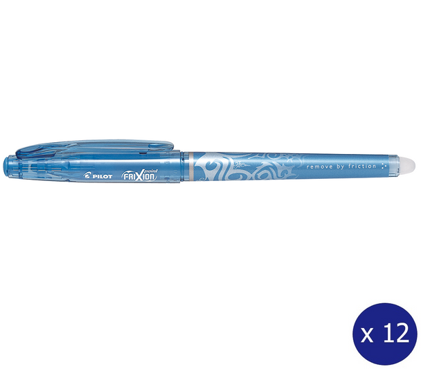 Pilot bl-frp5-lb Frixion Point 0.5mm Erasable Gel Ink Pen Light Blue Box 12 | It's A Mega Thing