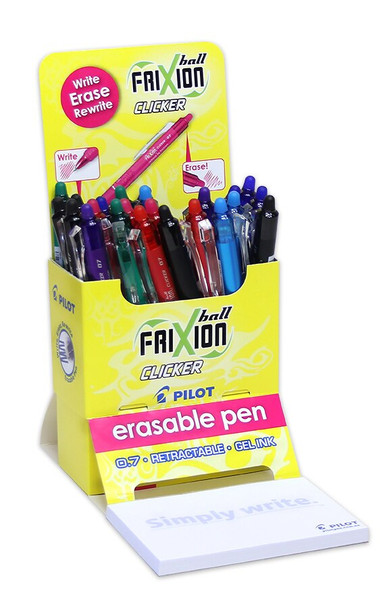 Pilot blrt-fr7 622743 Frixion Clicker 0.7mm Retractable Erasable Gel Rollerball Assorted Rocket Display Box 24 | It's A Mega Thing