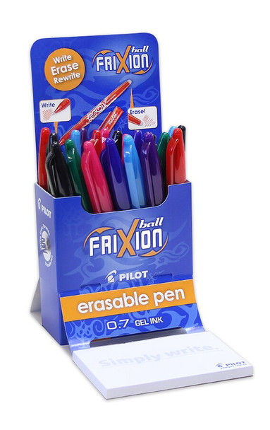 Pilot FriXion Ball Erasable Rollerball Gel Pen Fine Assorted Display 24