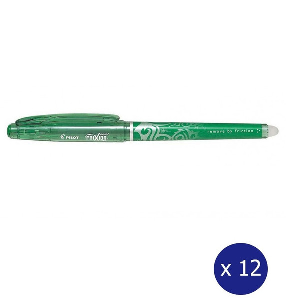 Pilot bl-frp5-g Frixion Point 0.5mm Erasable Gel Ink Pen Green Box 12 | It's A Mega Thing