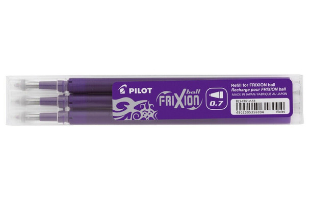 Pilot 622718 Refill for Frixion Ball 0.7mm Violet 3pk Each | It's A Mega Thing