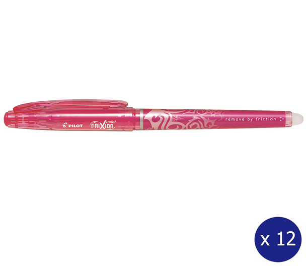 Pilot bl-frp5-p Frixion Point 0.5mm Erasable Gel Ink Pen Pink Box 12 | It's A Mega Thing