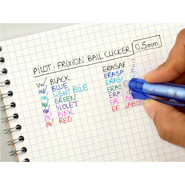 Pilot Violet FriXion Clicker Erasable Retractable Gel Pen Extra Fine Box of 12