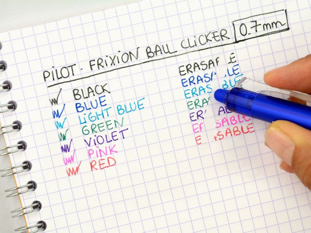 Pilot FriXion Clicker Gel Pen Fine Erasable Retractable Pink Box of 12