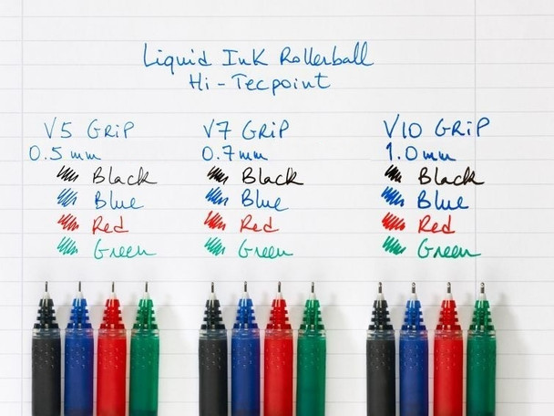 Pilot BXGPN-V5 Hi-Tecpoint Grip Rollerball Pen Blue 0.5mm Box of 12