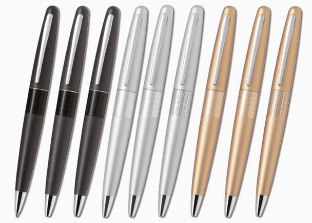 Pilot MR1 Classic Silver Barrel Black Ink Premium Ballpoint Pen Medium