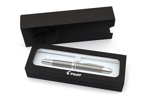 Pilot Capless Fountain Pen Silver Trim Fine Nib Silver Barrel
