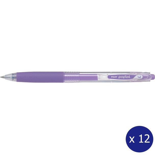 Pilot Pop’lol Gel Ink Rollerball 0.7mm Pastel Violet Box of 12