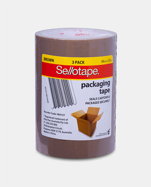 Sellotape 960107 Packaging Tape 48mm x 50m Brown 3 Packs of 3 Rolls (Total of 9 Rolls) | Its A Mega Thing