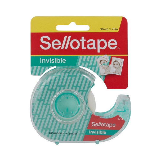 Sellotape Invisible Tape with Dispenser 18mm x 25m Pack of 8